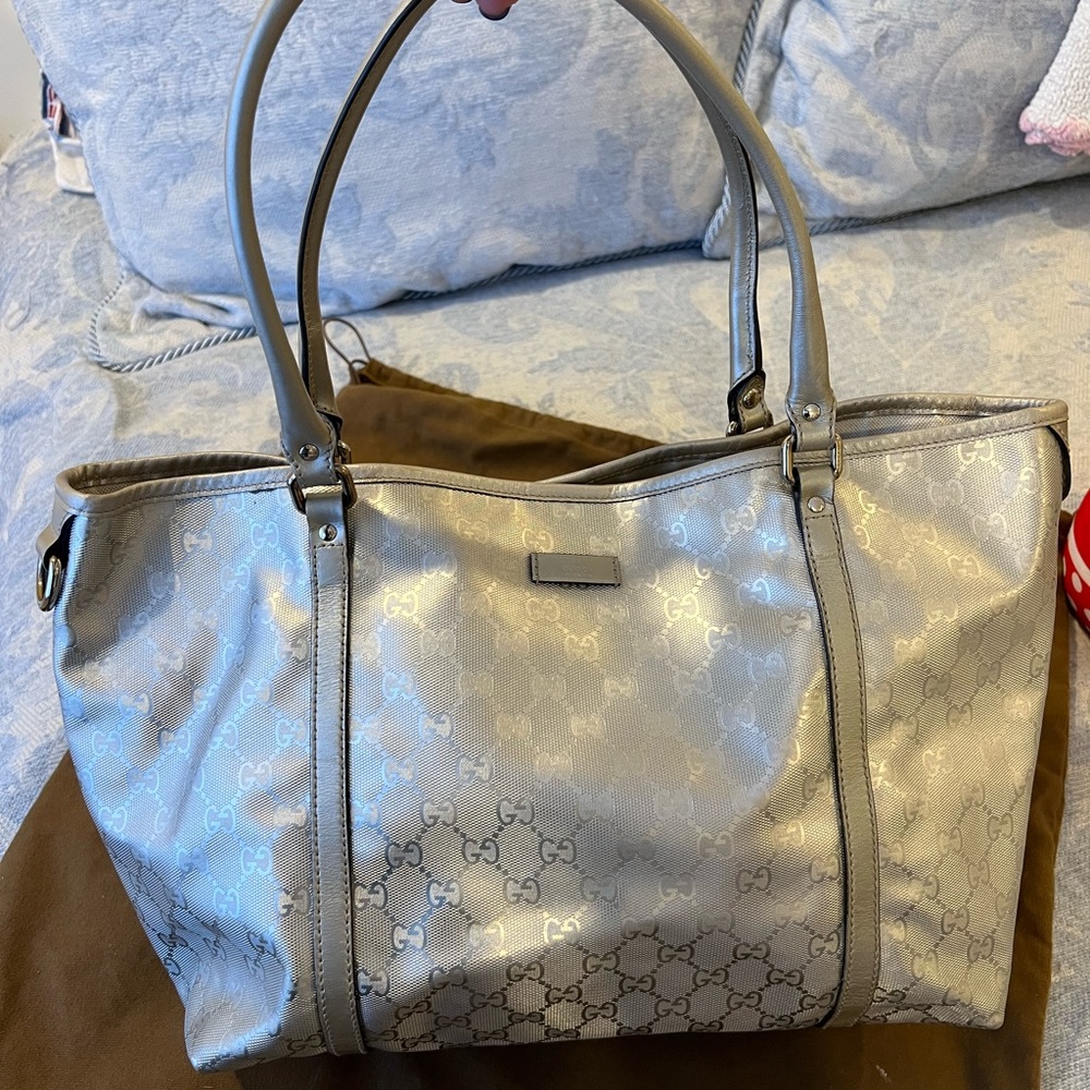 Authentic Gucci Bag In Silver - image 5